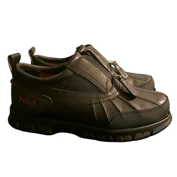 Polo (Ralph Lauren)-(Men's)-(Shoes)-(Zipper)-(Black)-(Size:10.5)-(Used)-$45.00 - Picture 1 of 6